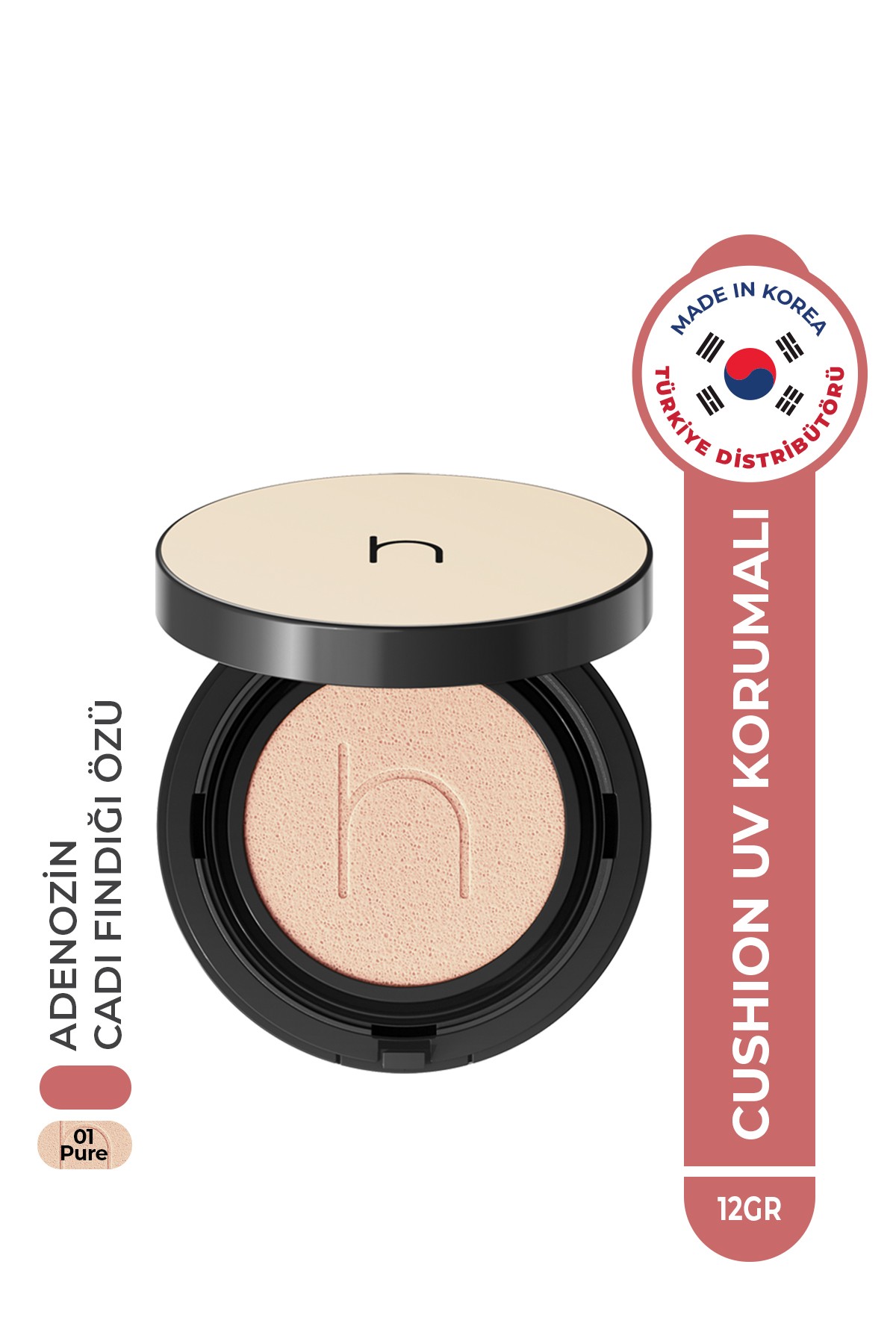 HAMEL Zero Fit Cushion Vegan Nemlendirici Kore Fondöten SPF50 PA++++ – UV Koruma & Işıltı