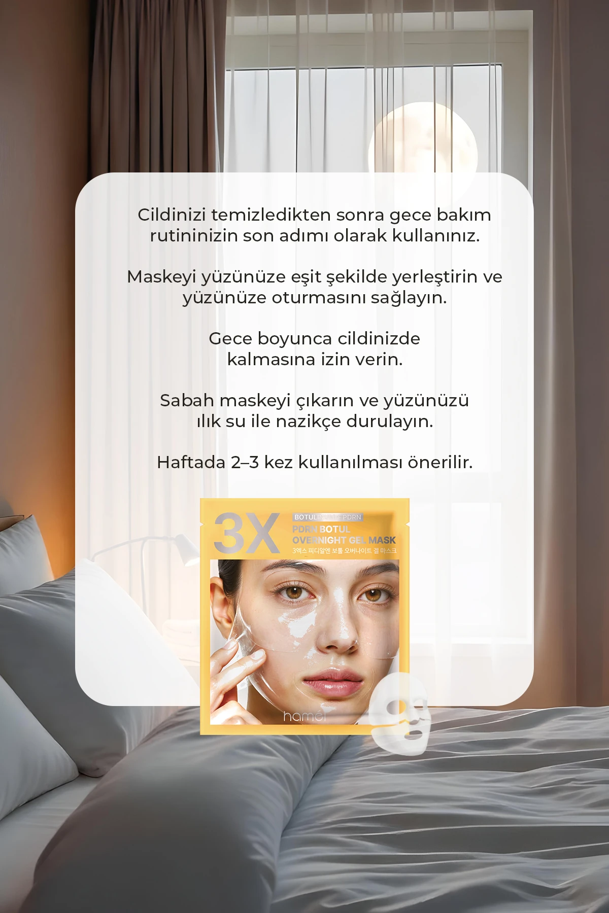PDRN Botul Overnight Mask – Cilt Yenileyici ve Kolajenli Jel Maske 4 Pcs