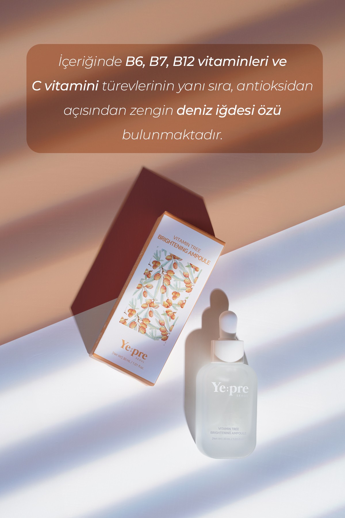 Vitamin İçerikli Aydınlatıcı Ampul 30ml – Cilt Tonu Eşitleyici & Antioksidan Koruma