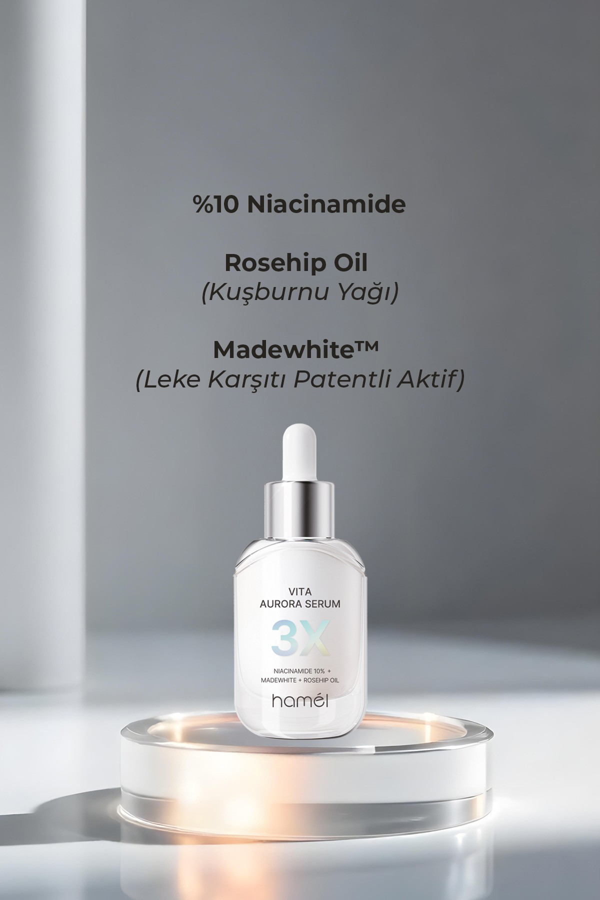 3X Vita Aurora Serum %10 Niacinamide Koyu Leke Karşıtı Cilt Tonu Eşitleyici Serum Kore 30ml