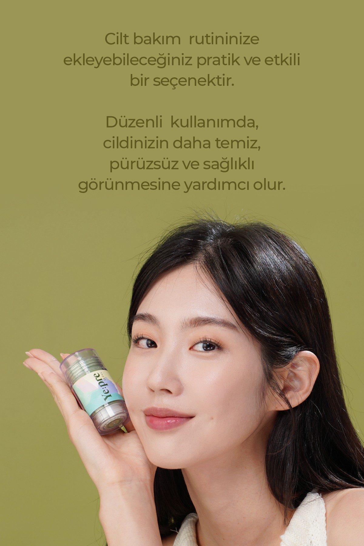 Yeşil Çay Ekstresi İçeren Sıkılaştırıcı Kore Stick Kil Maskesi 40gr – Sebum Dengesi & Yatıştırıcı Bakım