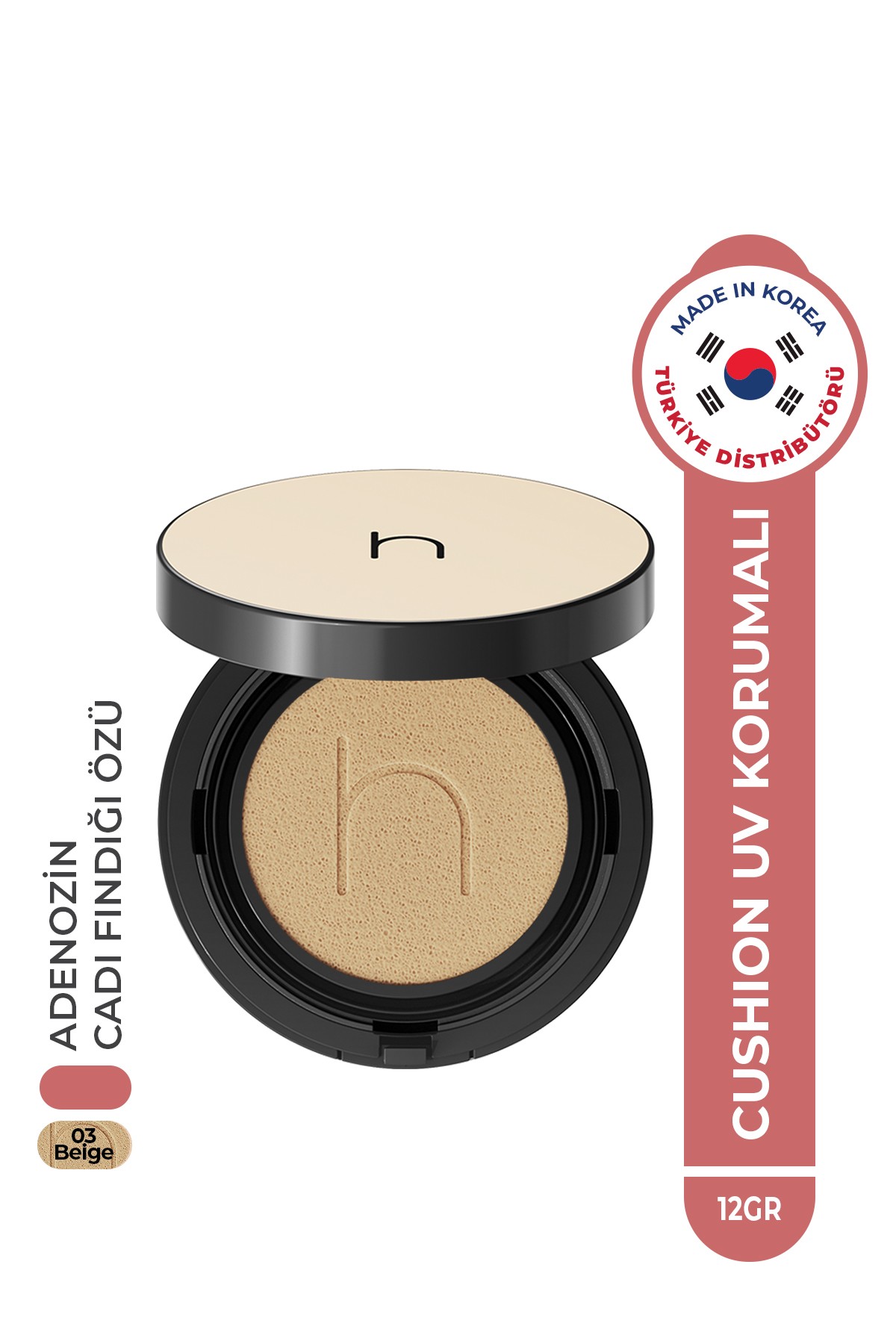 Zero Fit Cushion Vegan Nemlendirici Kore Fondöten SPF50 PA++++ – UV Koruma & Işıltı