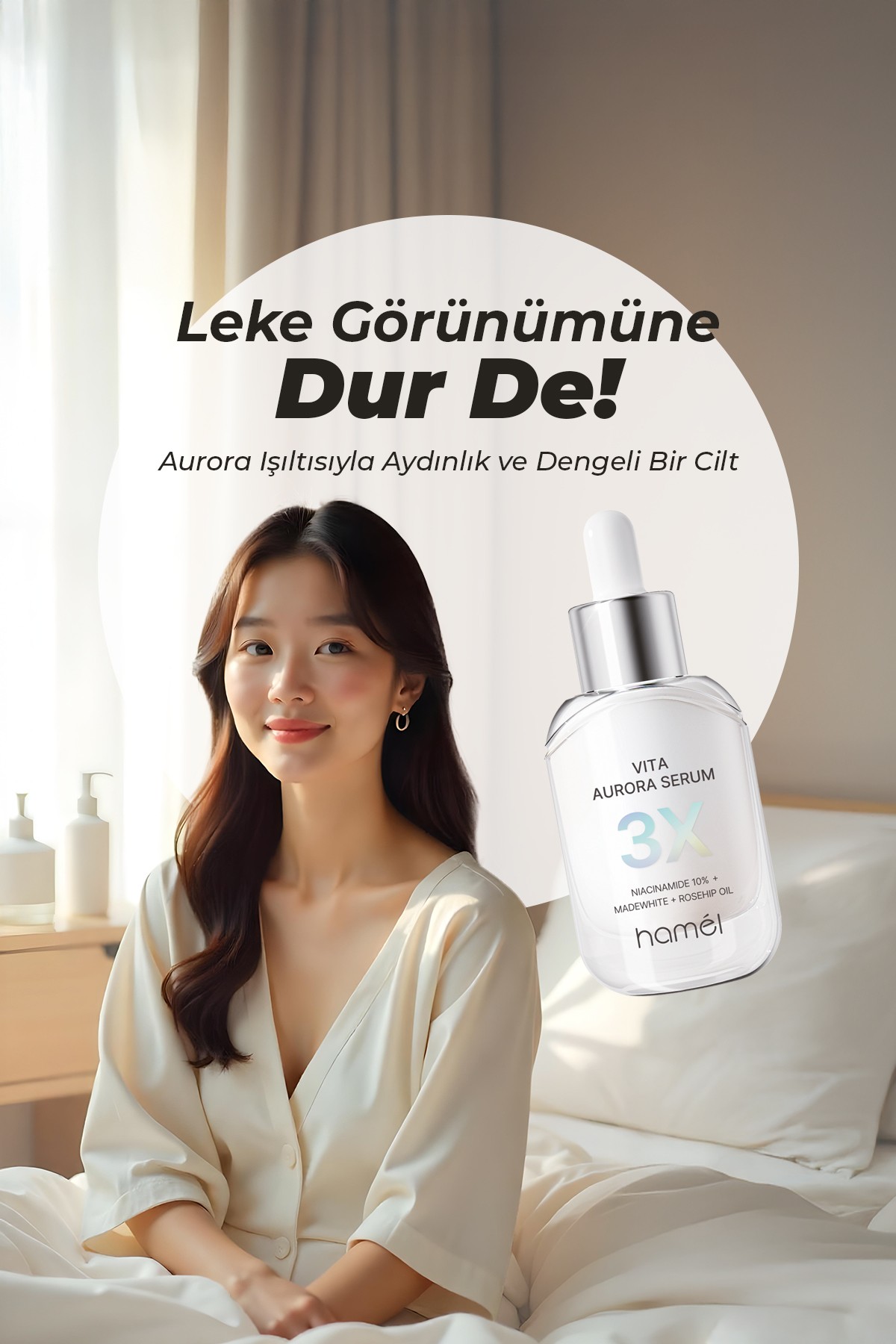3X Vita Aurora Serum %10 Niacinamide Koyu Leke Karşıtı Cilt Tonu Eşitleyici Serum Kore 30ml