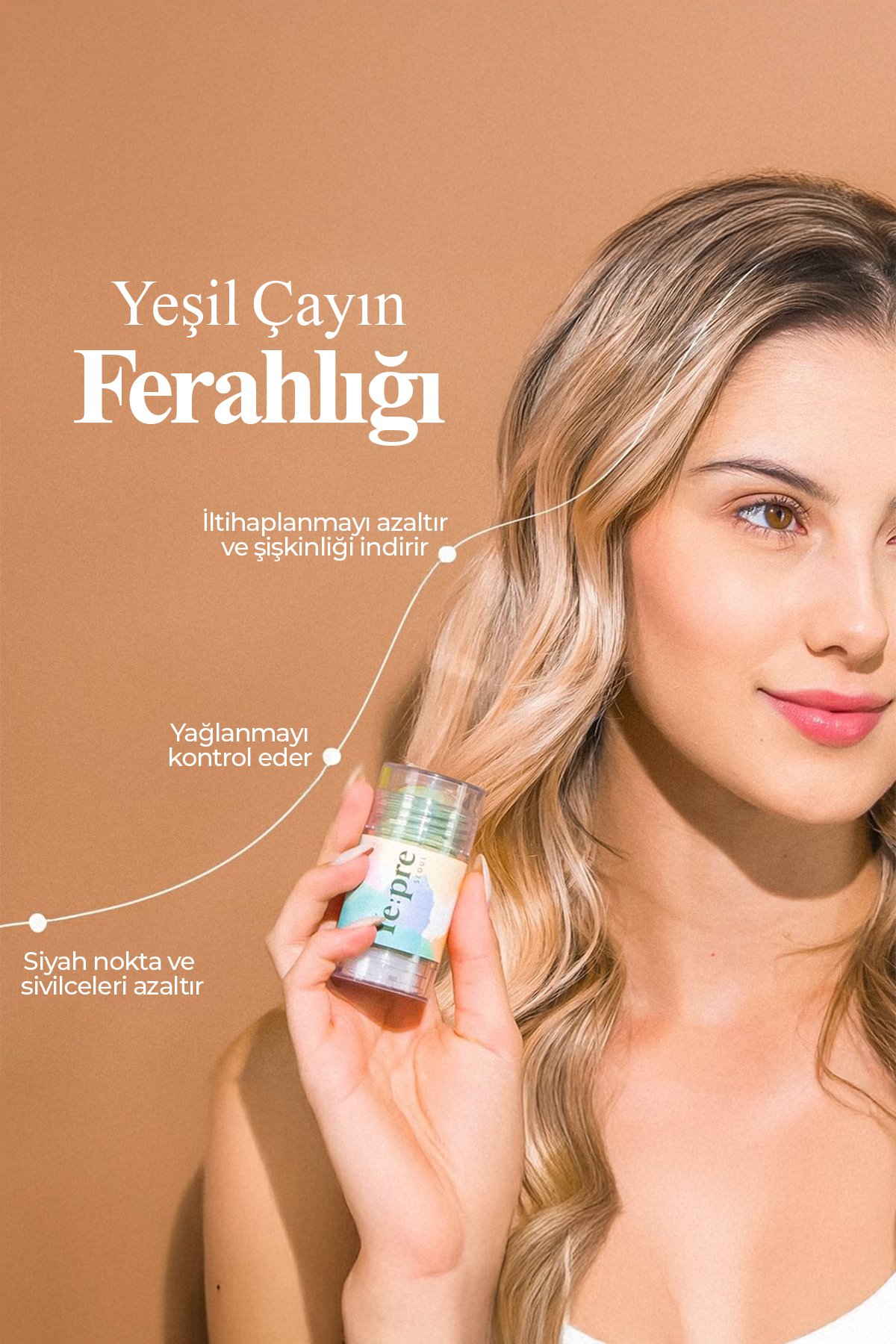 Yeşil Çay Ekstresi İçeren Sıkılaştırıcı Kore Stick Kil Maskesi 40gr – Sebum Dengesi & Yatıştırıcı Bakım