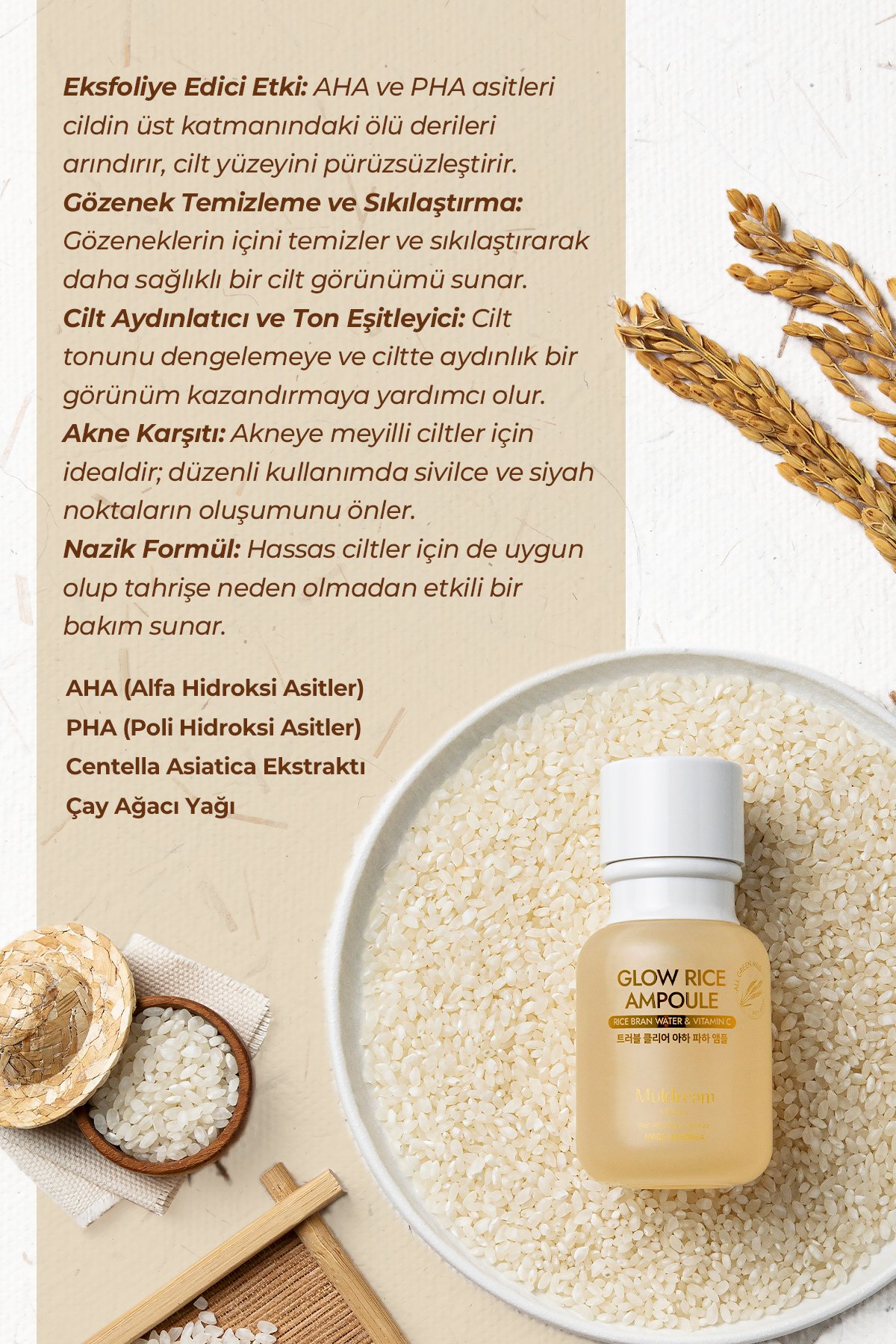 AHA ve PHA İçerikli Cilt Tonu Eşitleyici Kore Peeling Etkili Ampul 55ml – Aydınlatıcı & Onarıcı Bakım