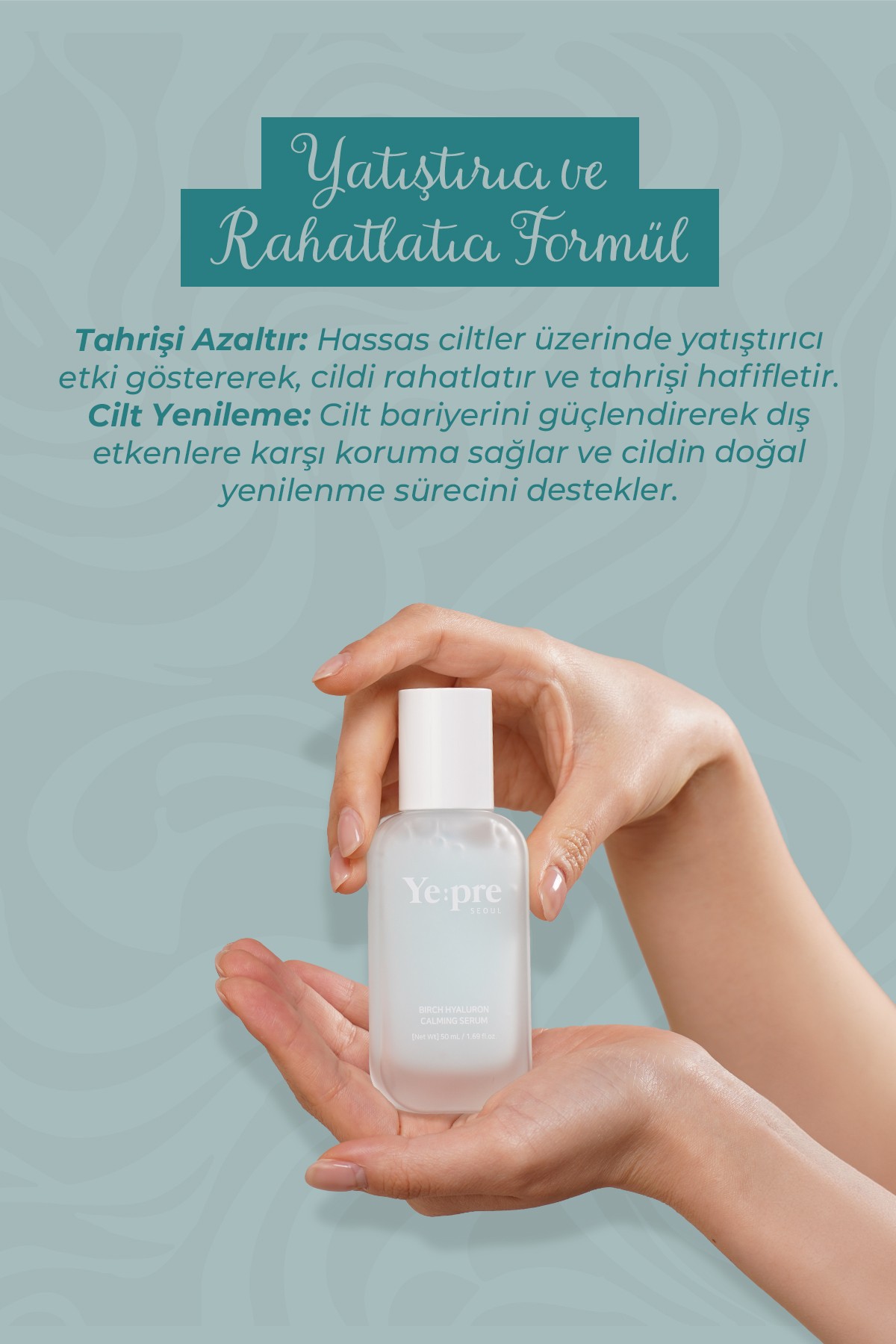 Huş Ağacı Özü ve Hyalüronik Asit İçeren Kore Nemlendirici Yatıştırıcı Serum 50ml – Cilt Bariyeri Güçlendirici & Anti-Aging