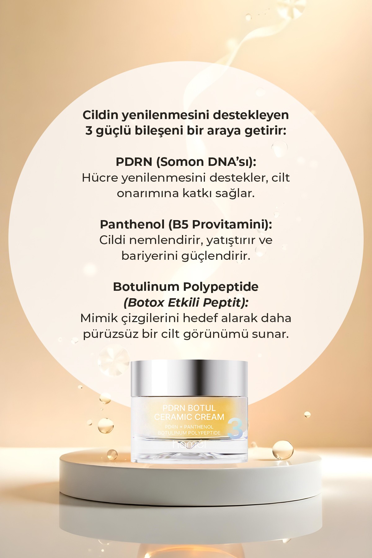 3X PDRN Botul Ceramic Cream Somon DNA lifting Etkili Doku Onarıcı Krem Kore 50ml