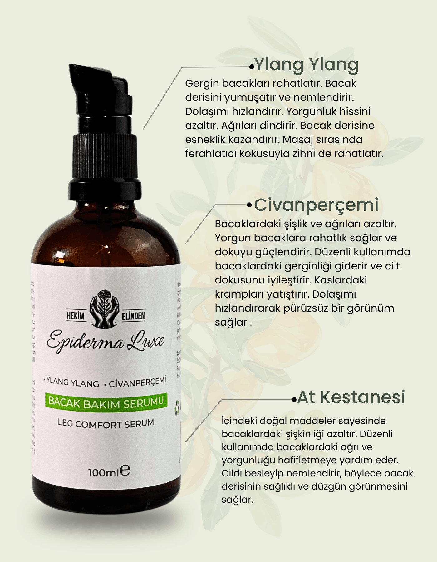 Hekim Elinden Kılcal Damar Çatlakları Varis Karşıtı Serum