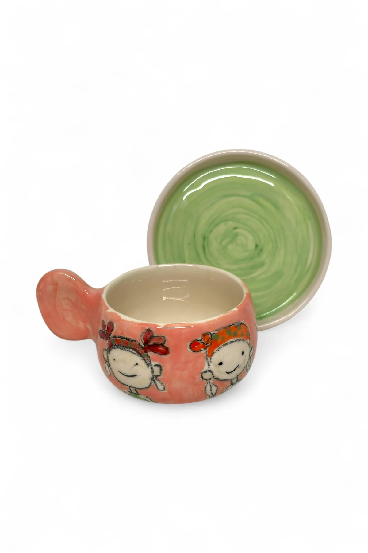 Çizgi Karakter Türk Kahvesi Fincanı