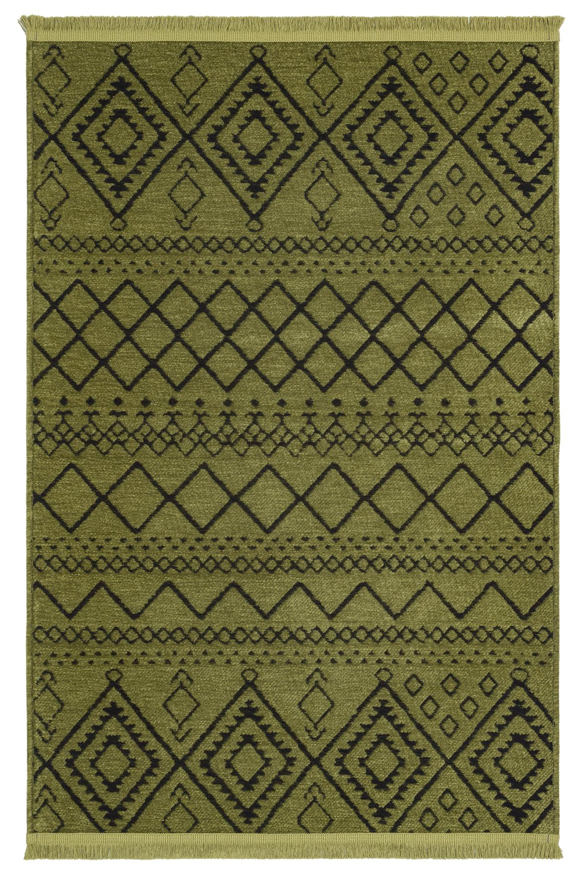 Üsküp Kilim Halı - Yeşil-Siyah