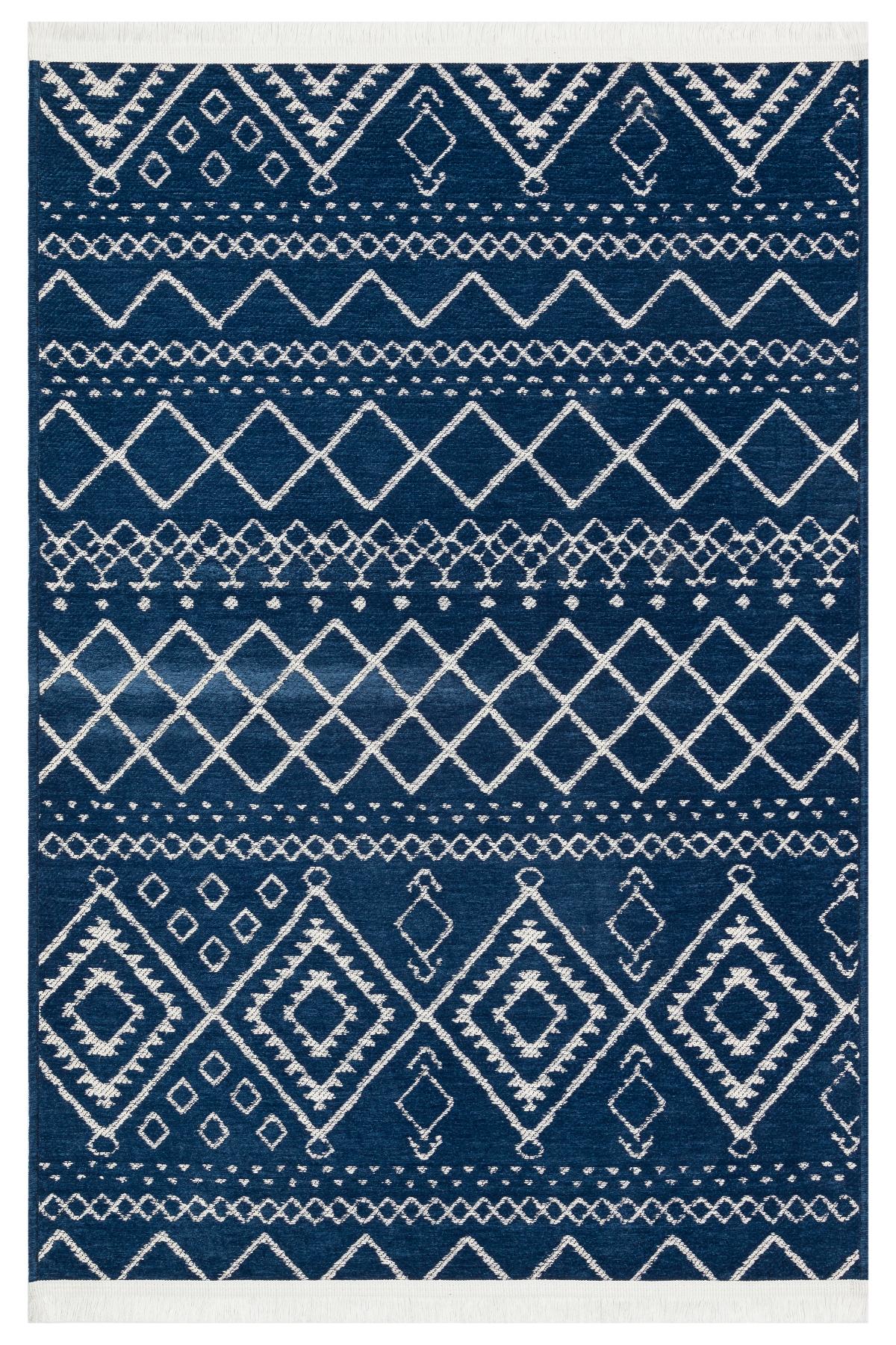 Üsküp Kilim Halı - Mavi-Ekru