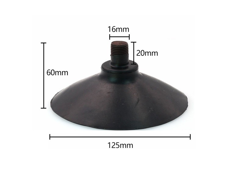 Suction Cup Rubber 125Mm PDR -  15081
