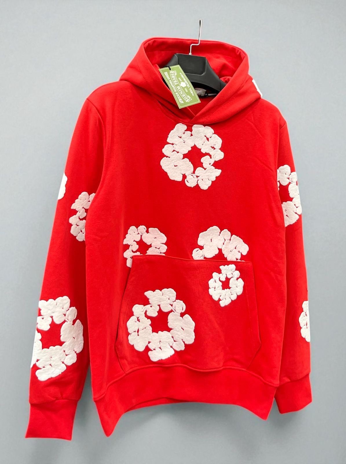Denim Tears Hoodie - Kırmızı-Beyaz