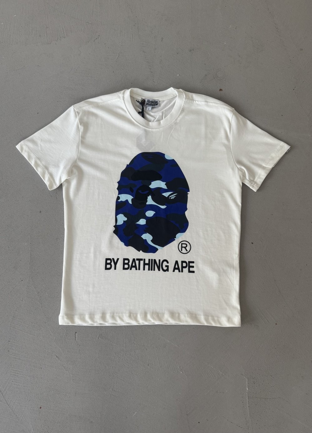 Bape Tişört - By Bathing Ape Logo Mavi