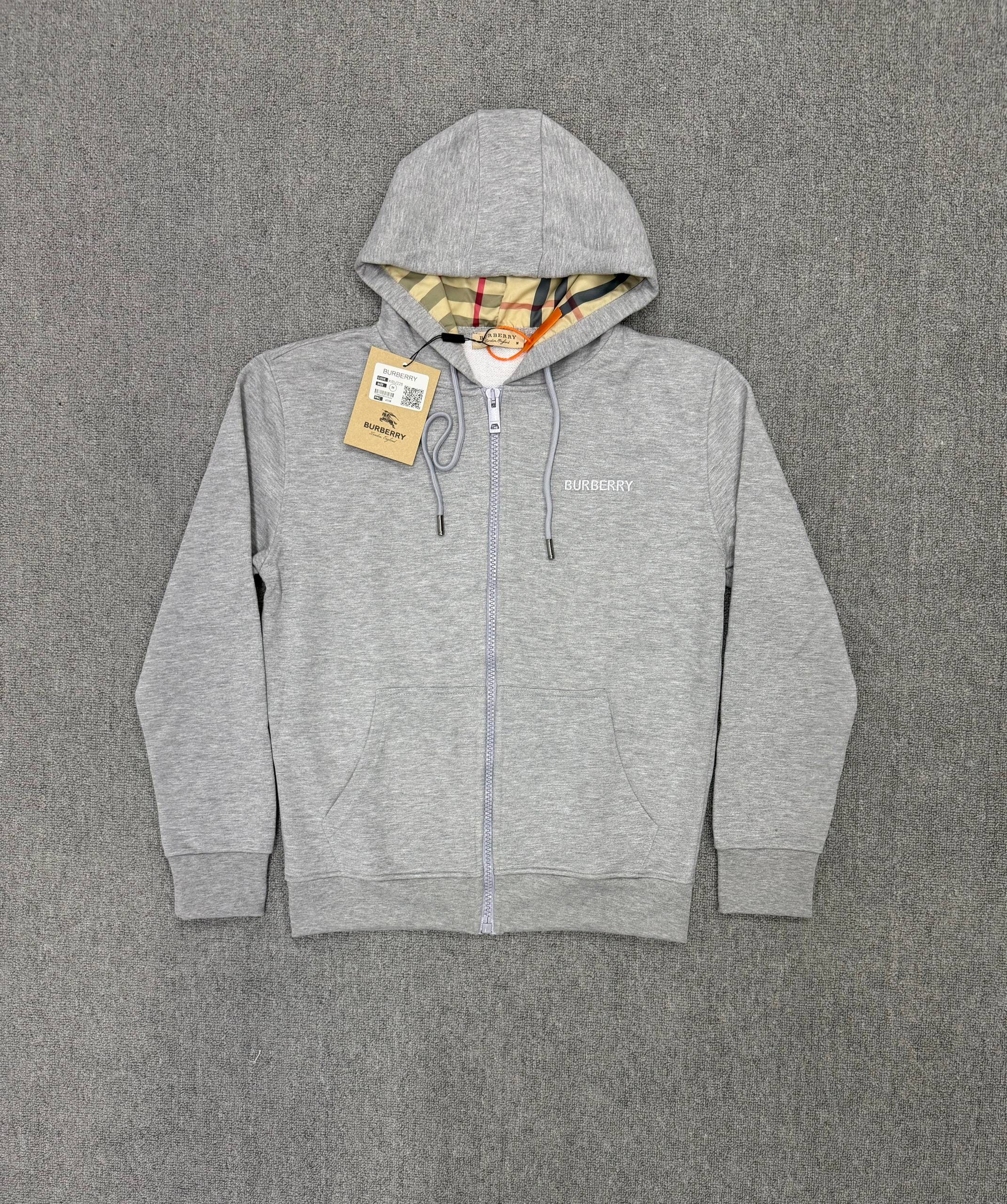 Burberry zip hırka gri