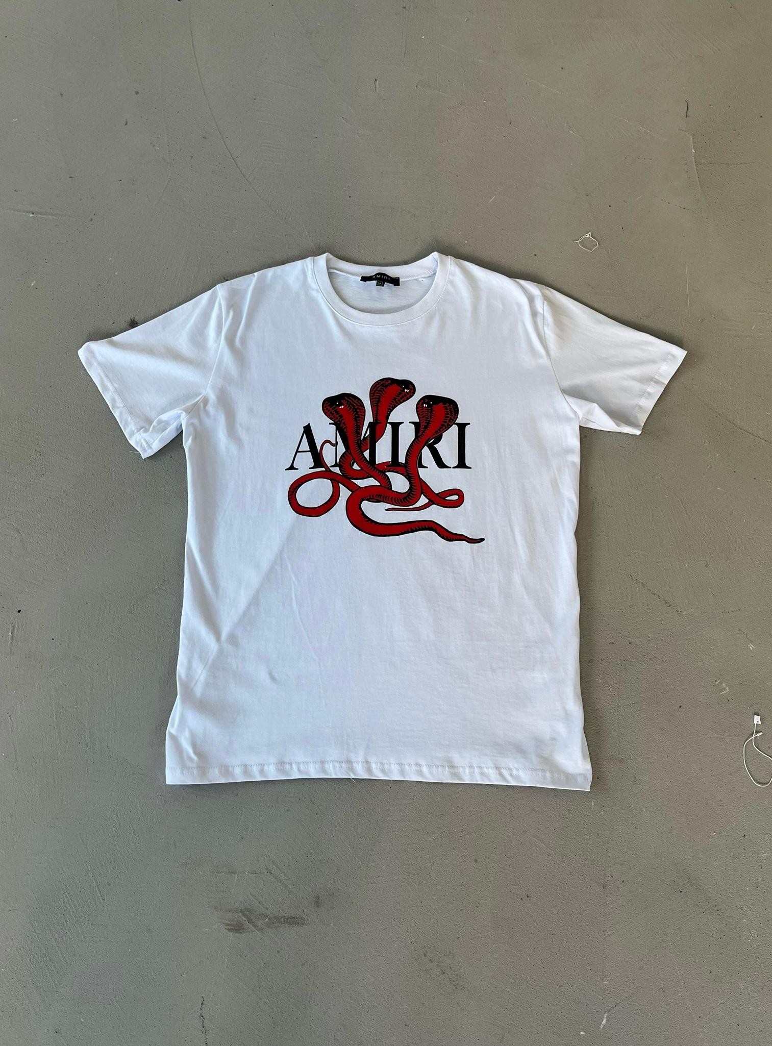 Amiri Snake Tişört - Beyaz