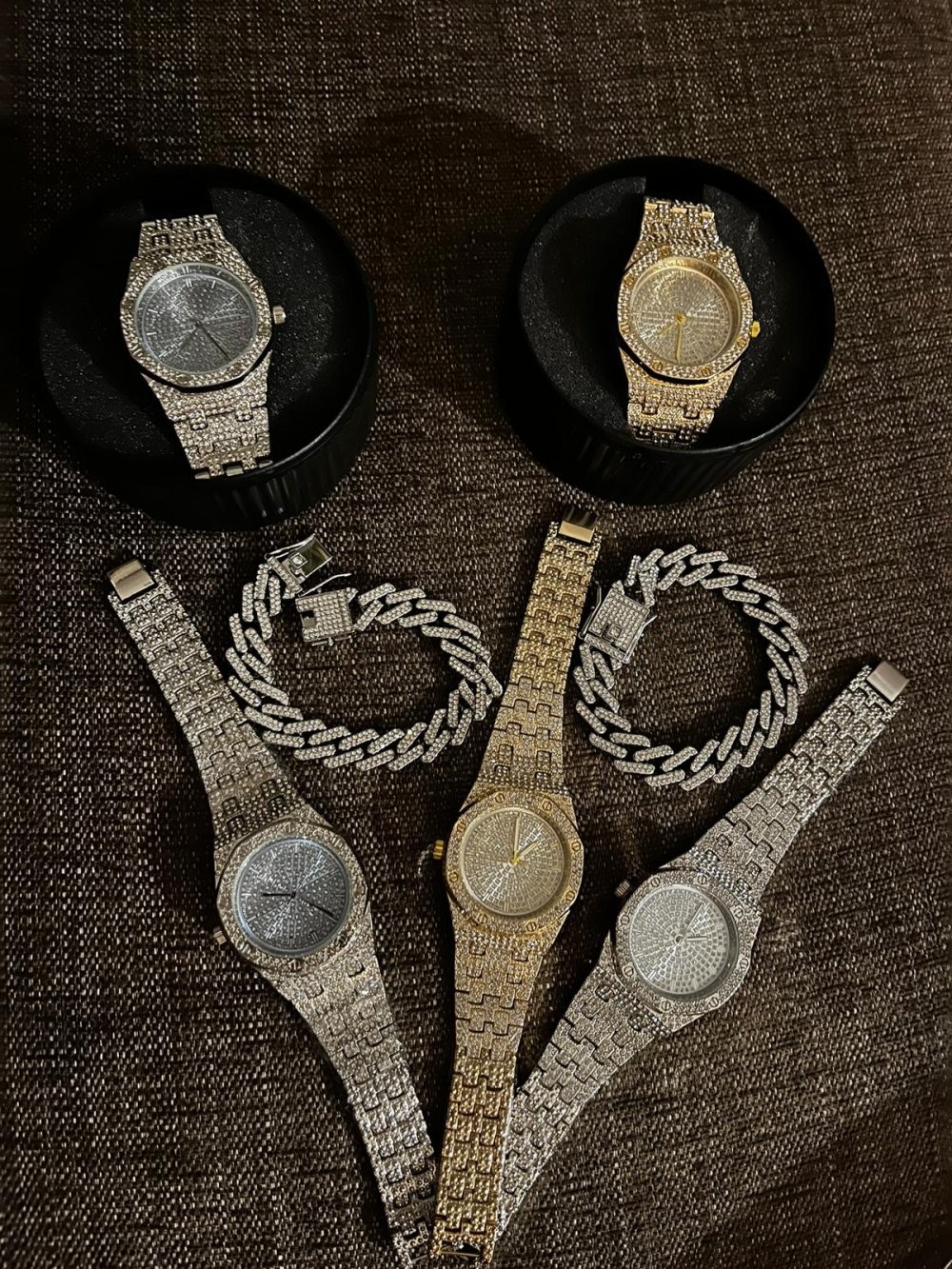 Cuban Chain Saat ve Kolye