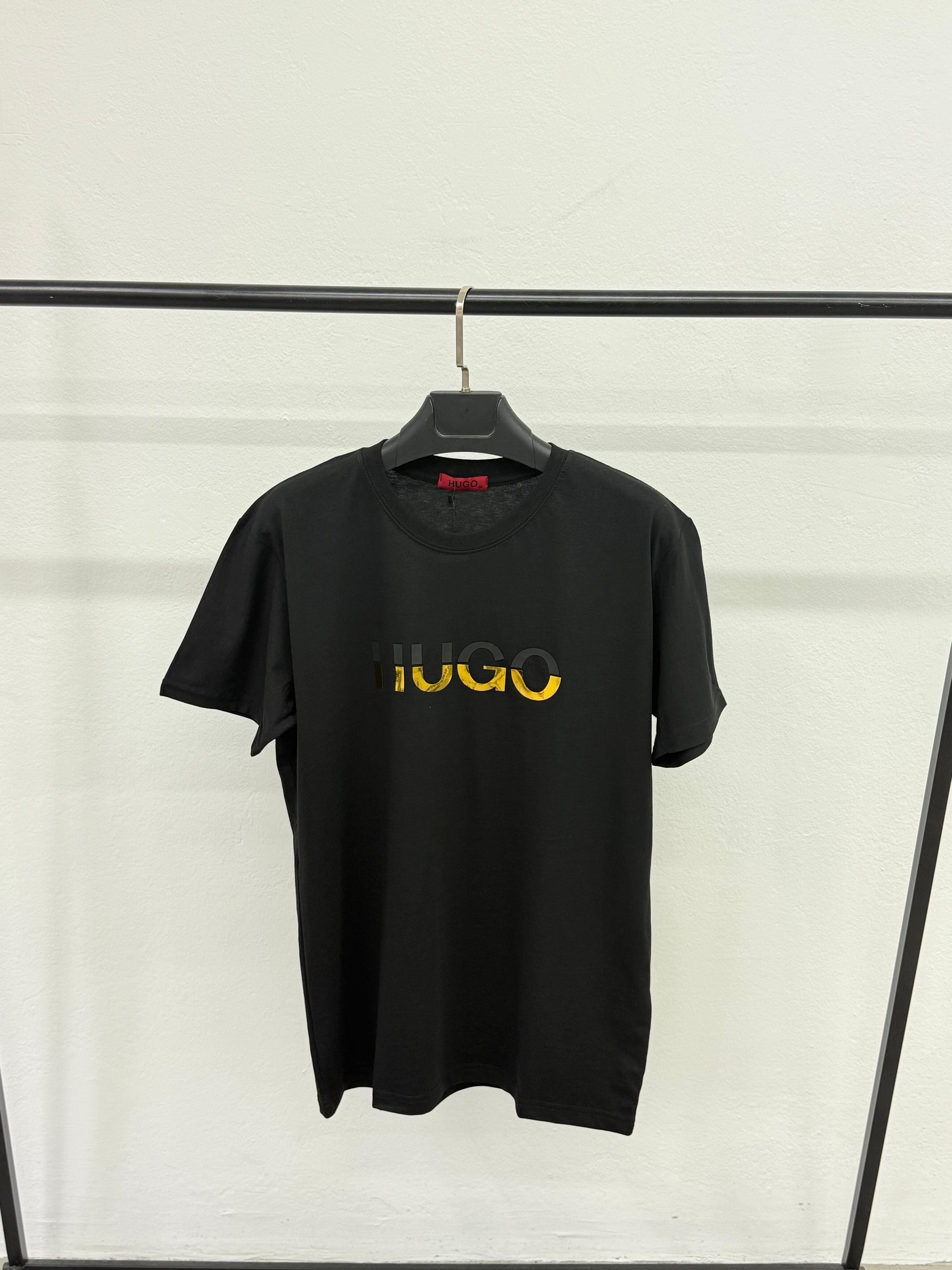 Hugo Yansıtmalı Logo - Siyah