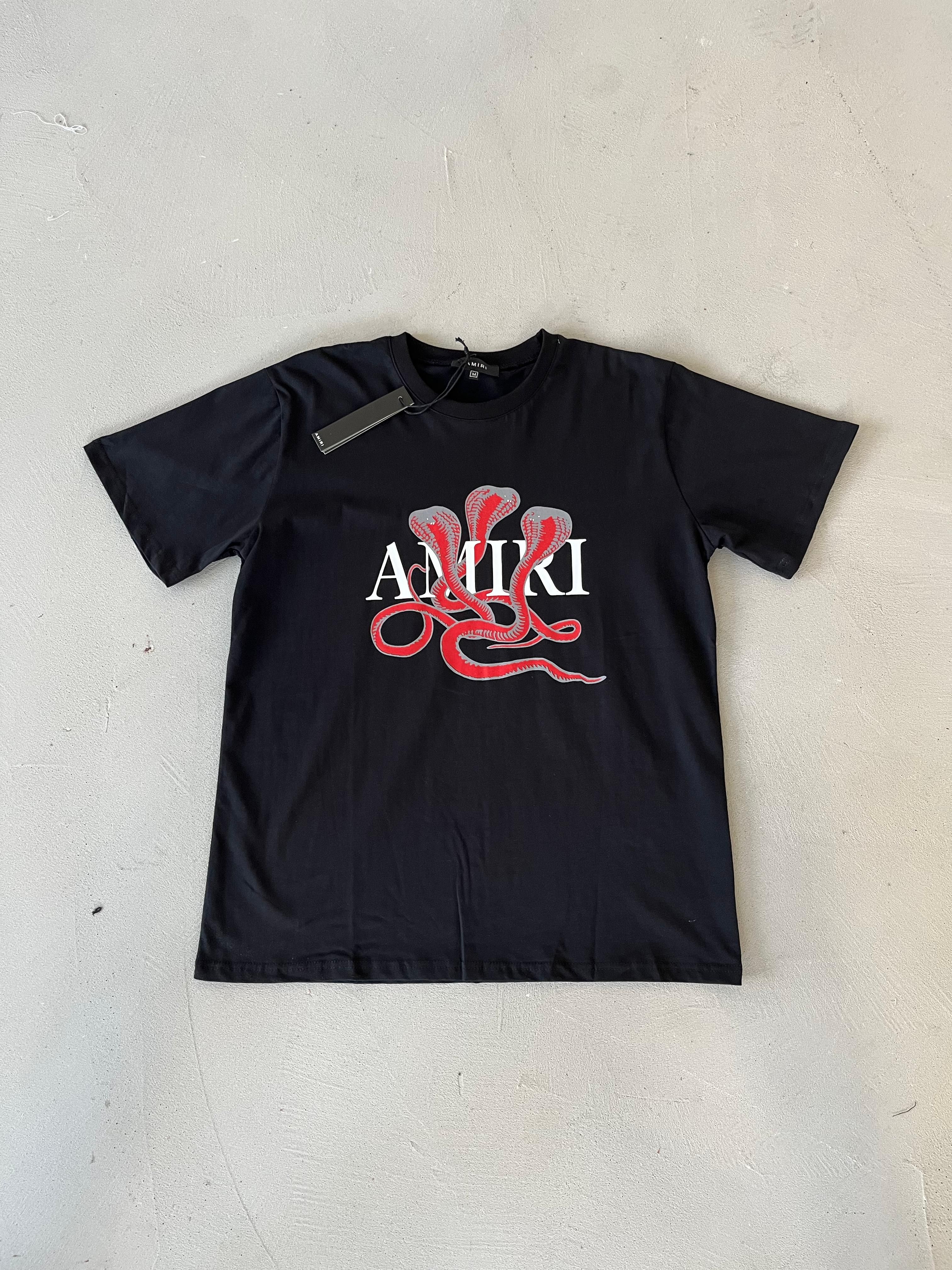Amiri Snake Tişört - Siyah