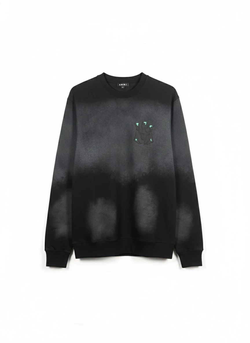 Ami Faded Black Sweatshirt 