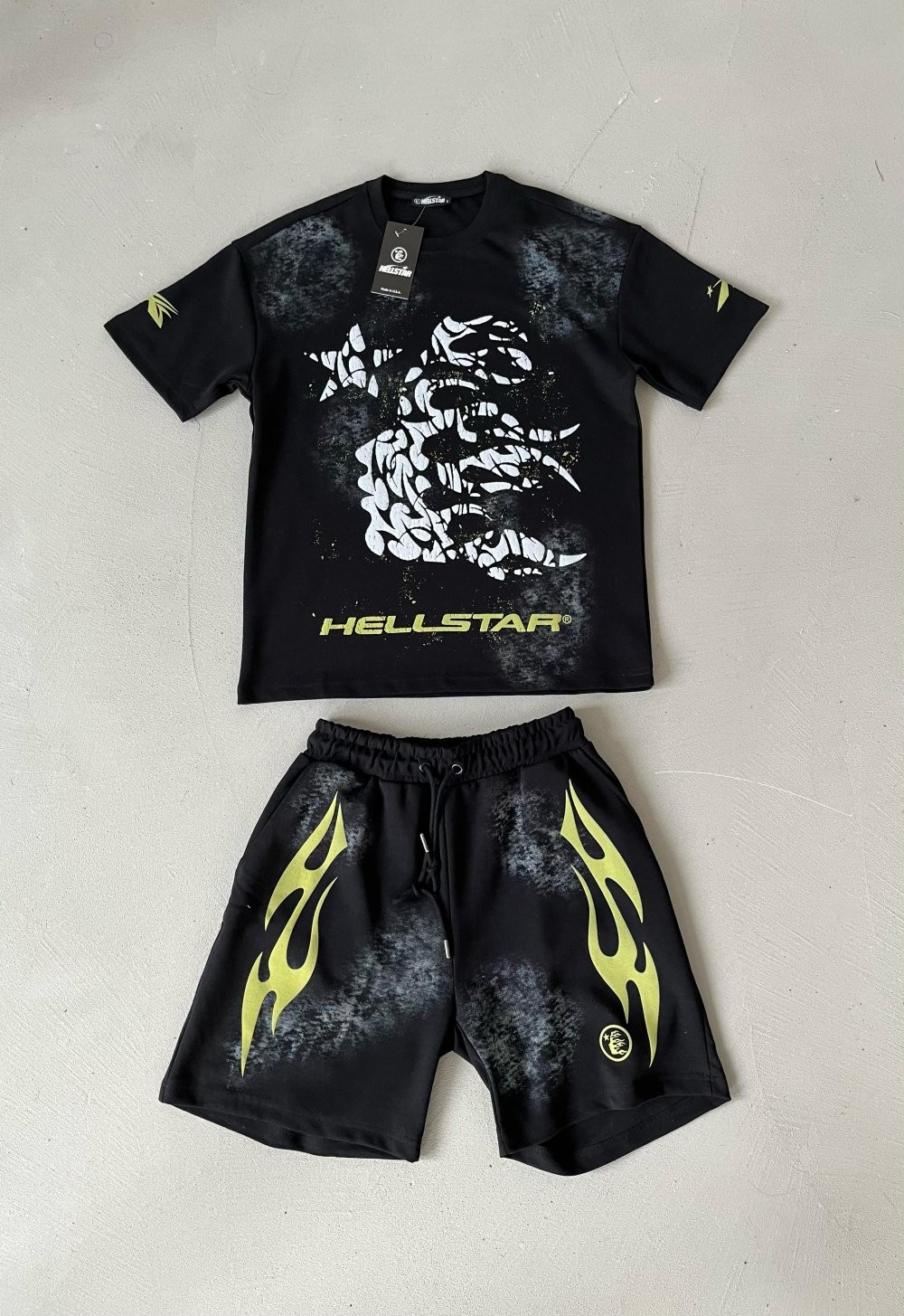 Hellstar Şort Takımı - Siyah