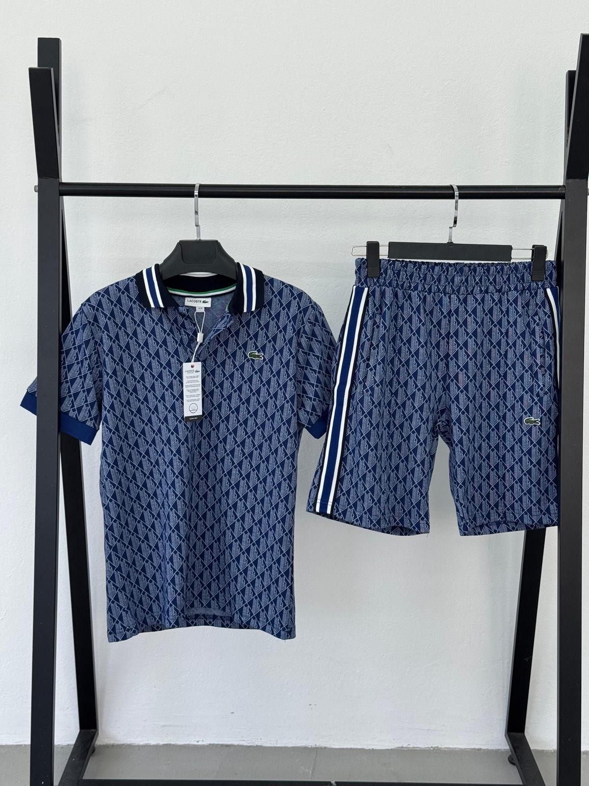 Lacoste Mono Şort Takımı - Lacivert