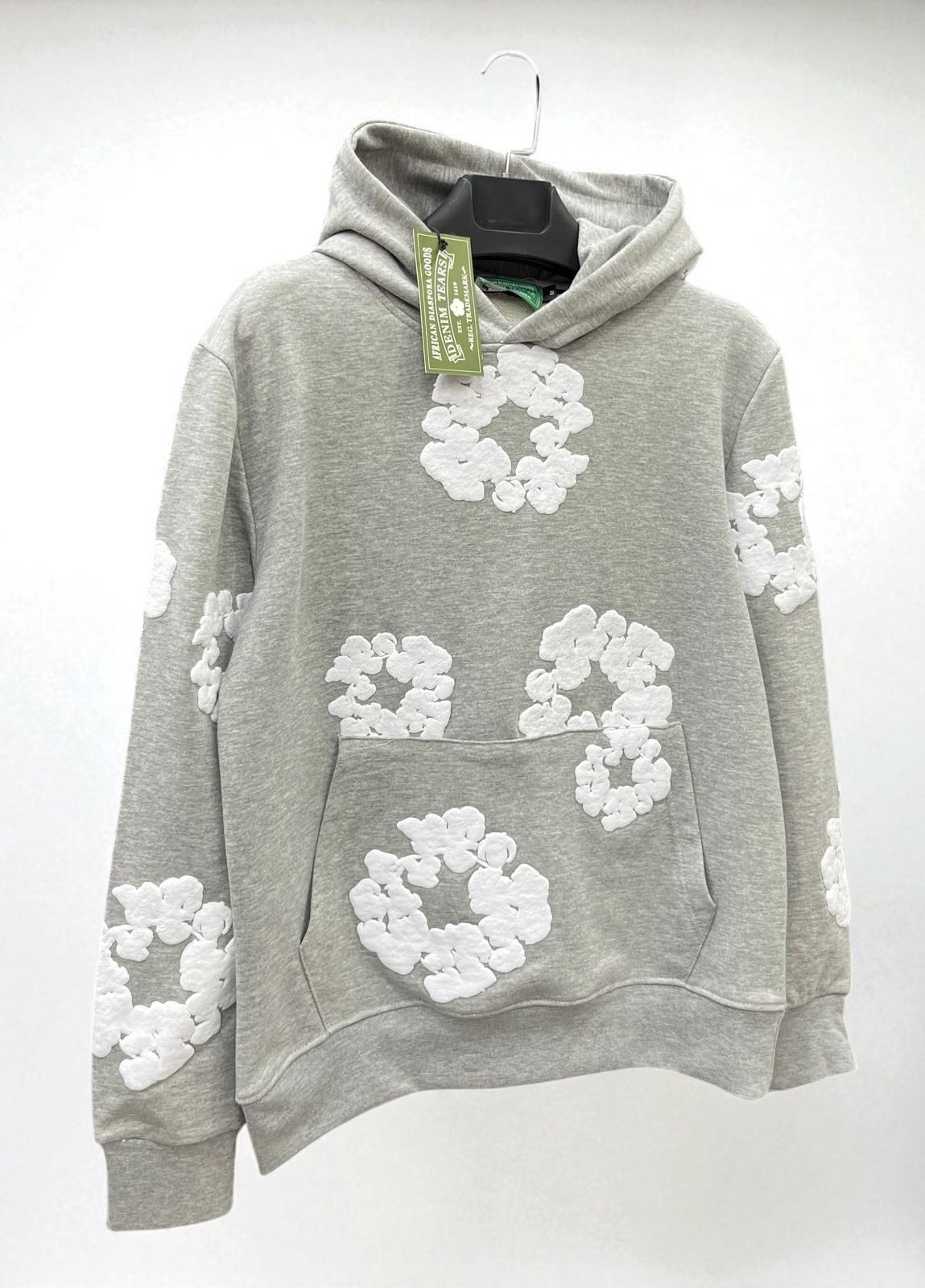 Denim Tears Hoodie - Gri-Beyaz