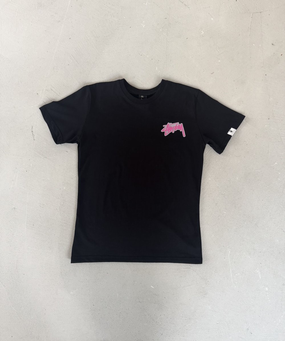 Bape Tişört - Stussy X Bape Siyah