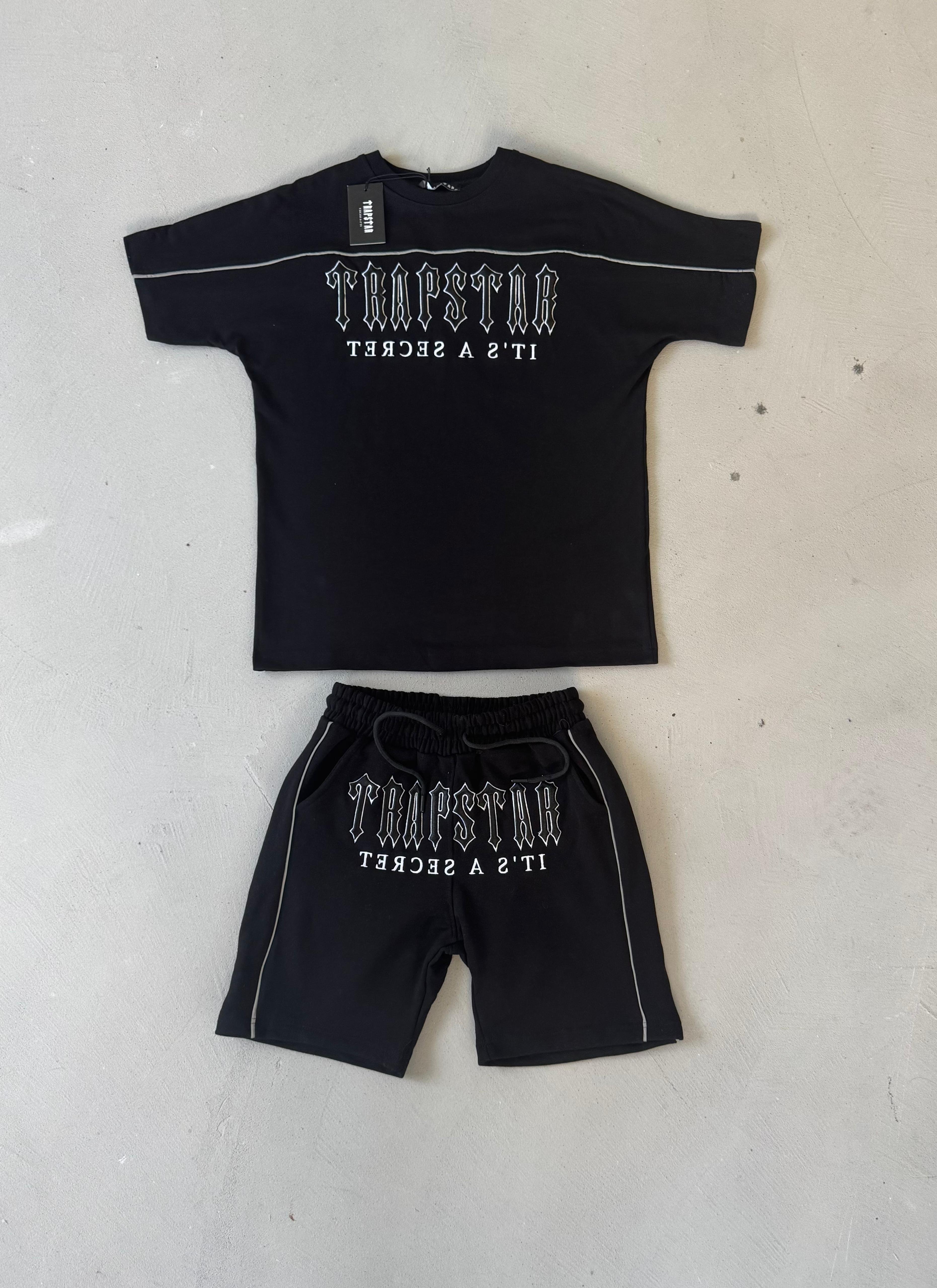 Trapstar Şort Takımı Reflektörlü - Siyah