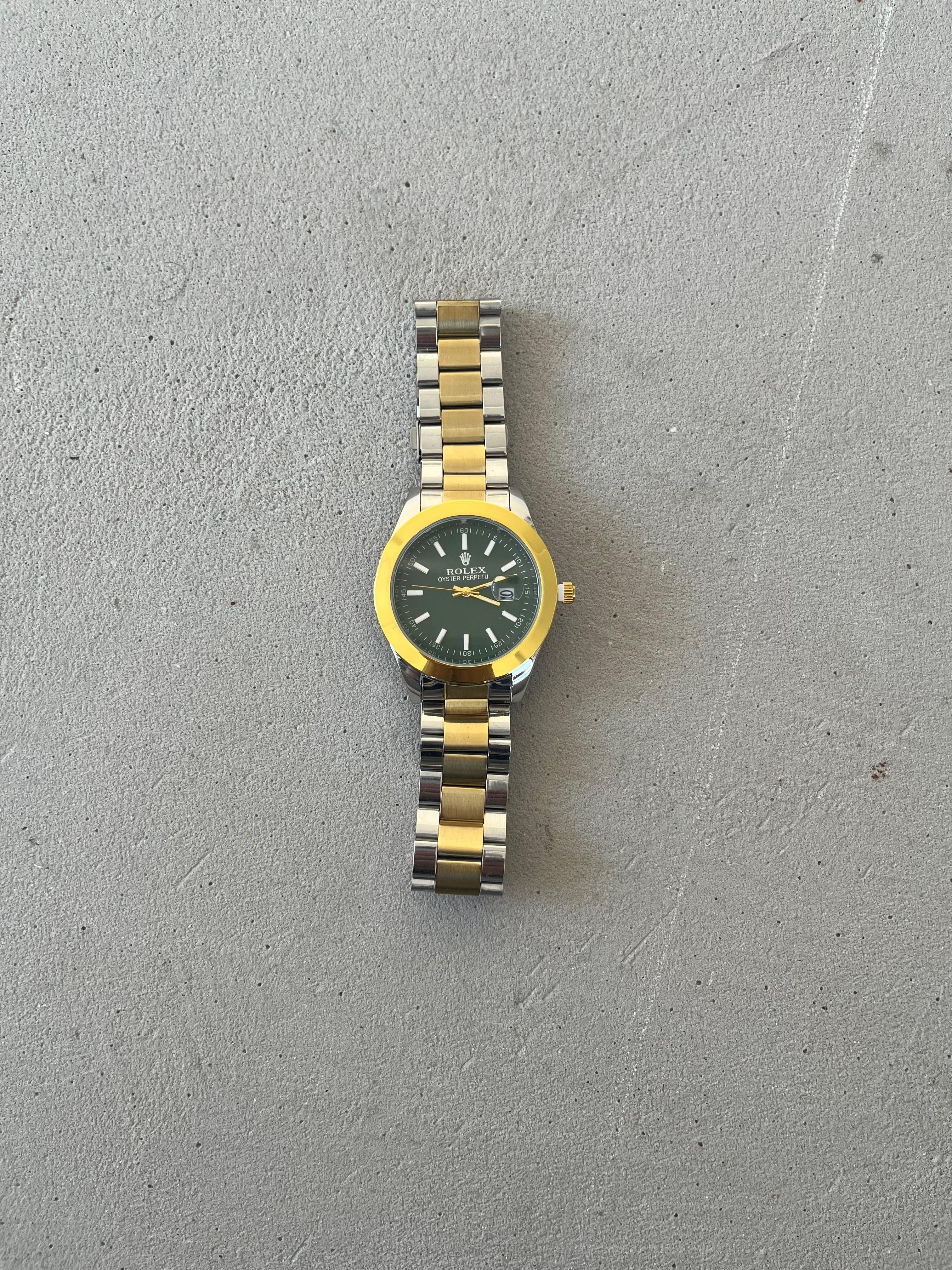 RLX Saat - Sarı Bezel Yeşil Kadran