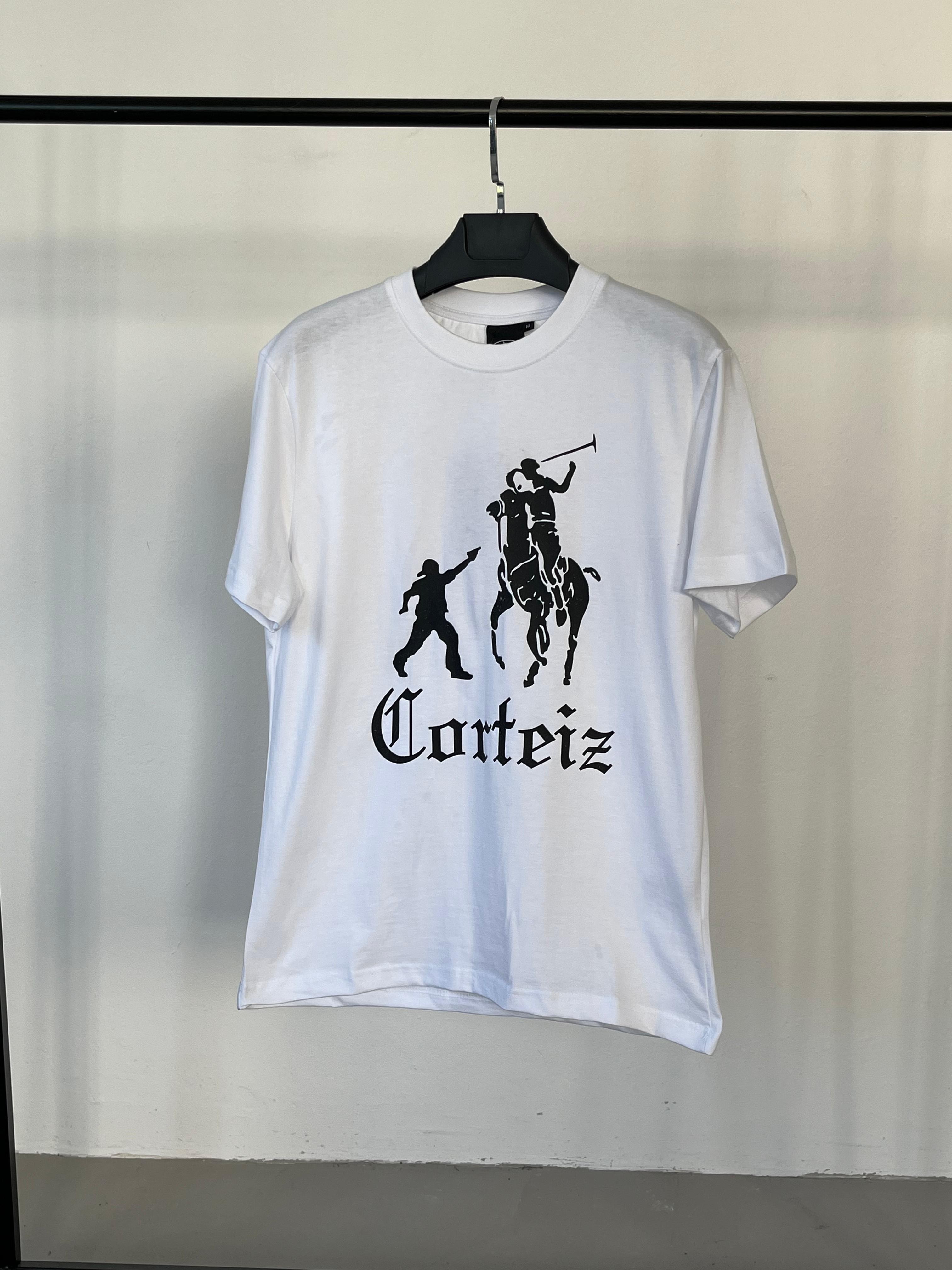 Corteiz At Baskılı Tişört - Beyaz