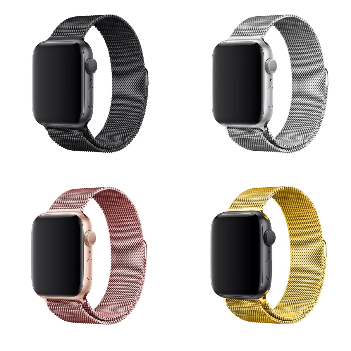 Apple Watch Uyumlu Hasır Metal Milano Lop Kordonlar