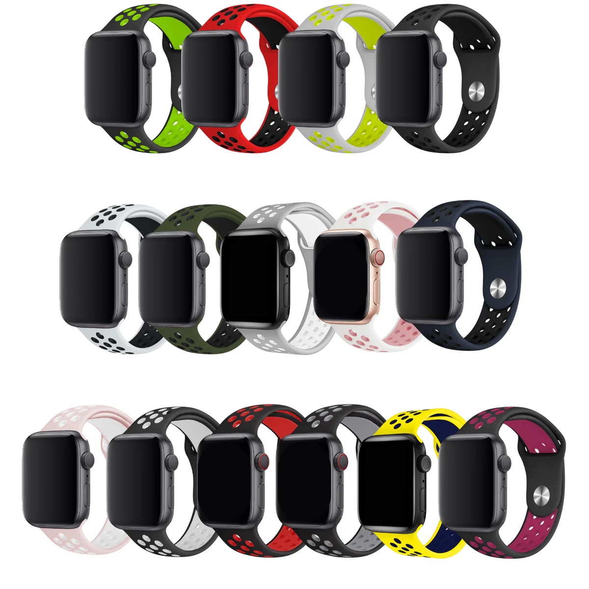 Apple Watch Uyumlu Spor Silikon Kordonlar