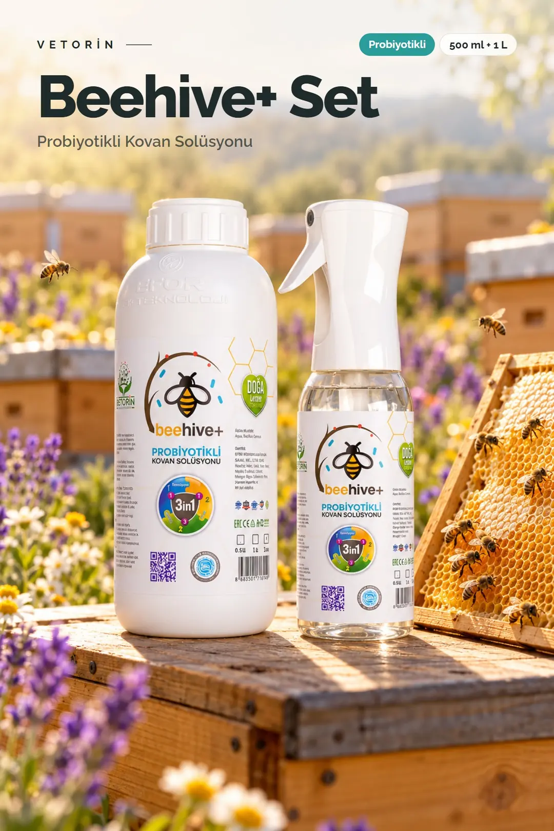 Arı ve Vetorin BeePRO+ / BeeHive+ şişesi