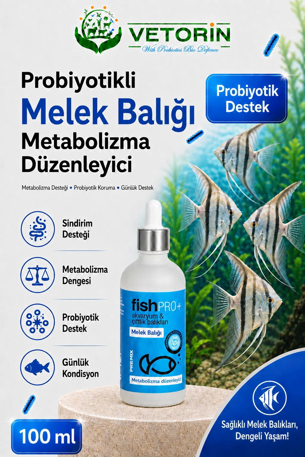 Probiyotikli Melek Balığı Sindirim ve Metabolizma Düzenleyici 100 ml