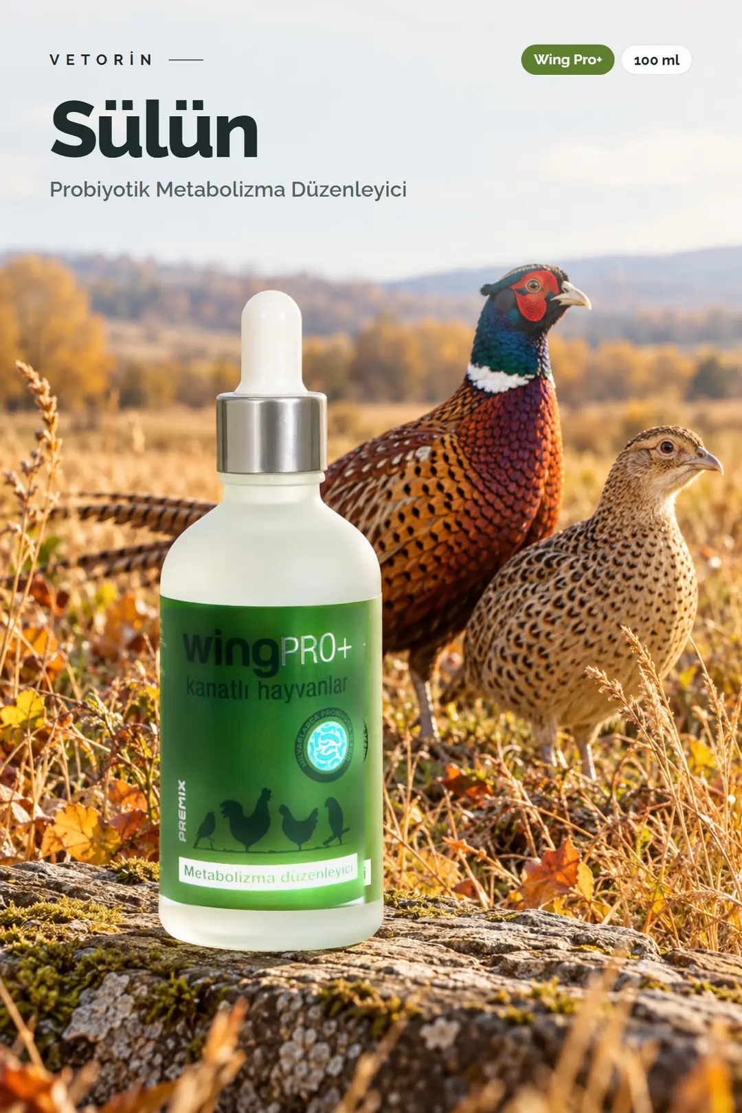 Sülün ve Vetorin Wing Pro+ şişesi