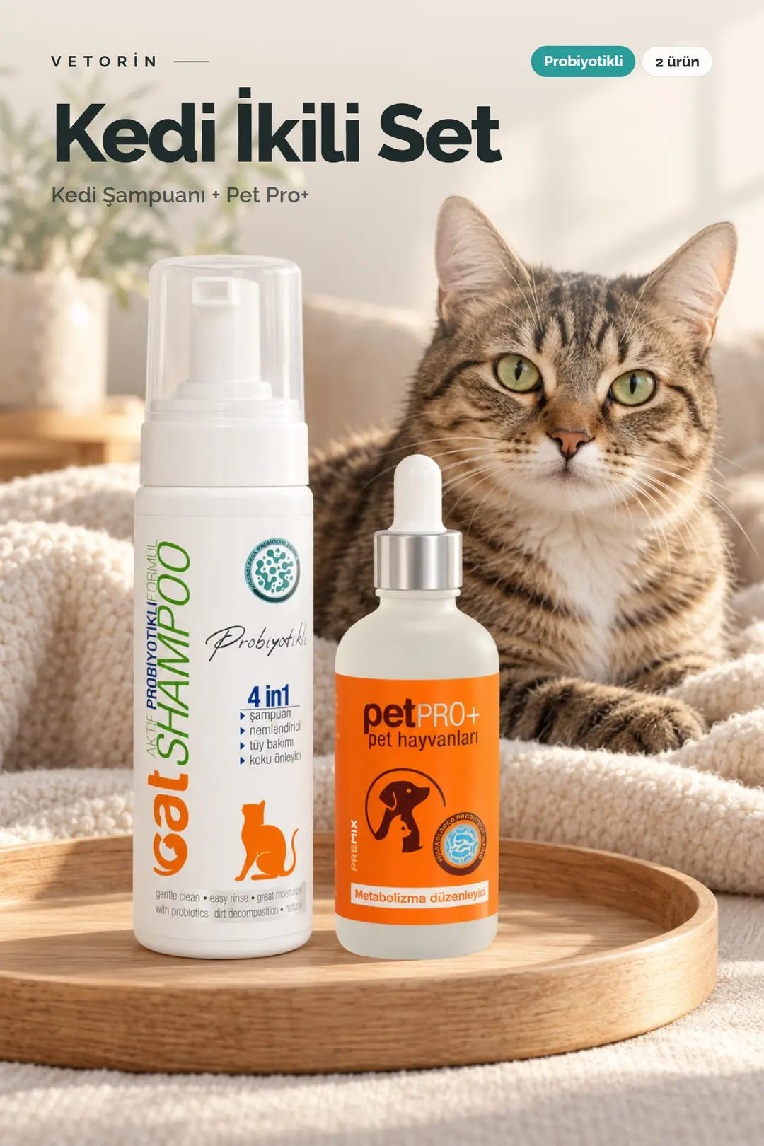 Kedi ve Vetorin Pet Pro+ şişesi