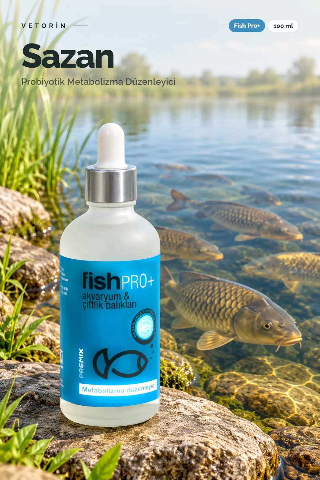 Sazan ve Vetorin Fish Pro+ şişesi