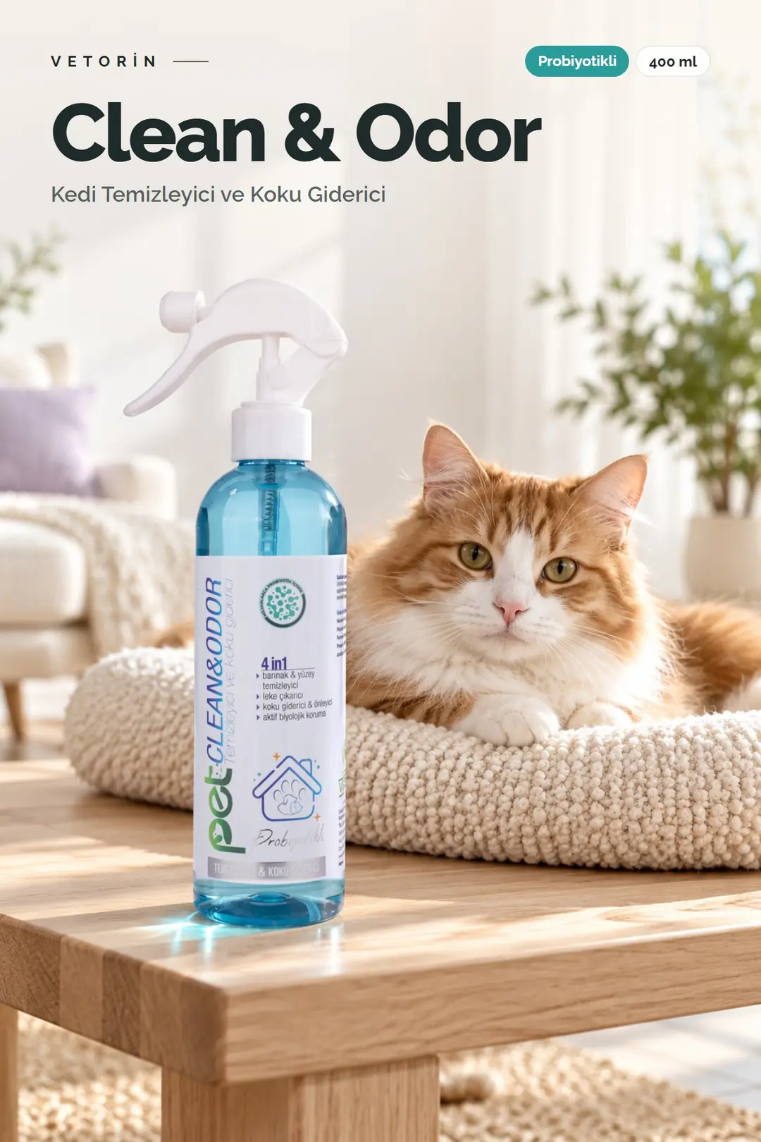 Kedi ve Vetorin Pet Pro+ şişesi