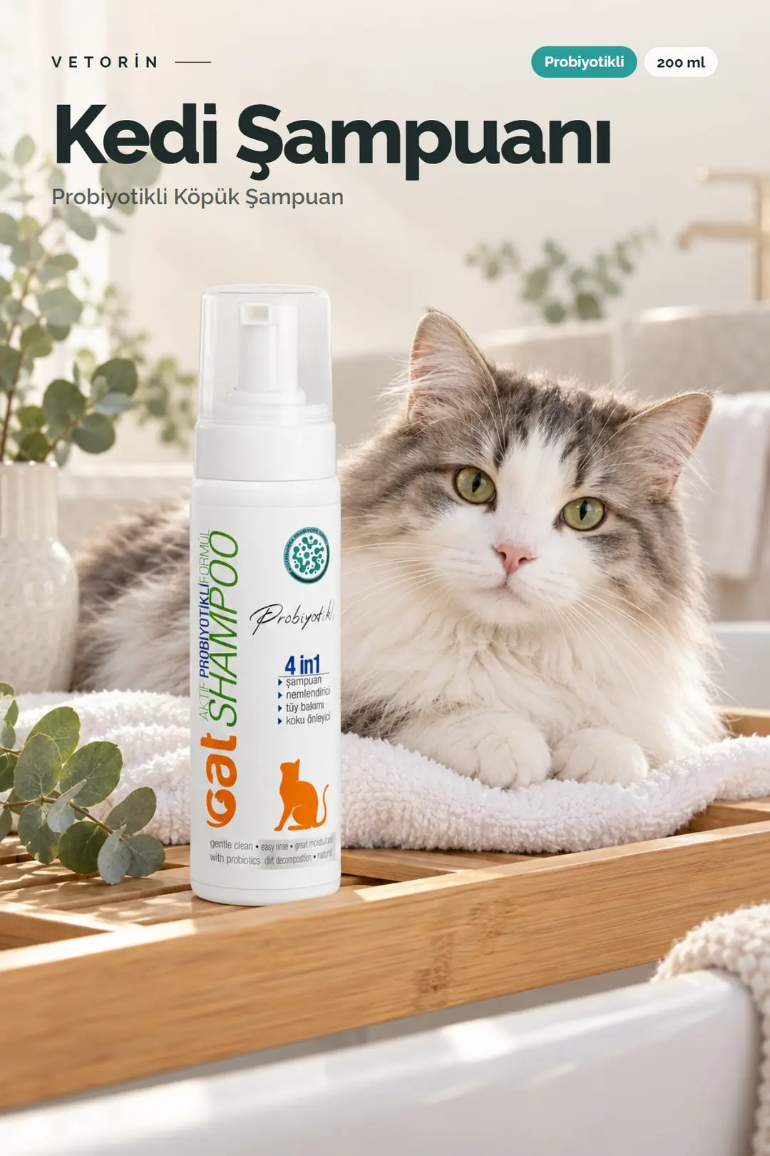 Kedi ve Vetorin Pet Pro+ şişesi