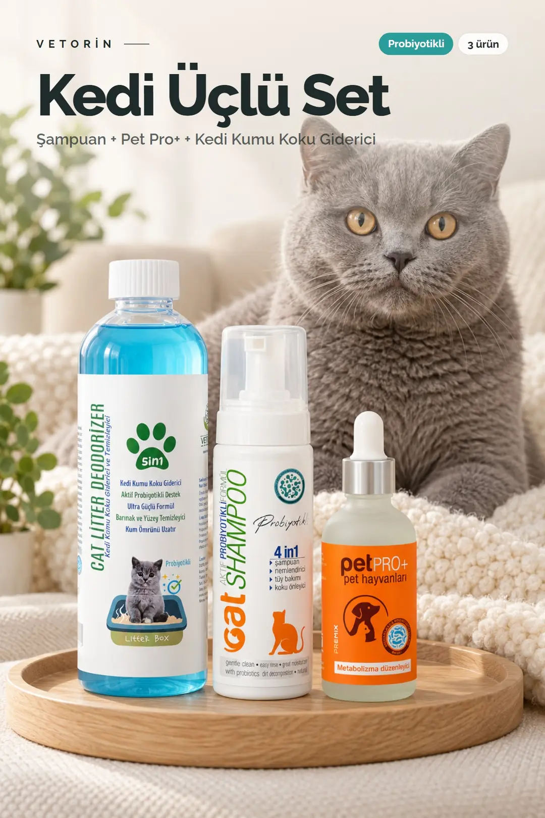 Kedi ve Vetorin Pet Pro+ şişesi