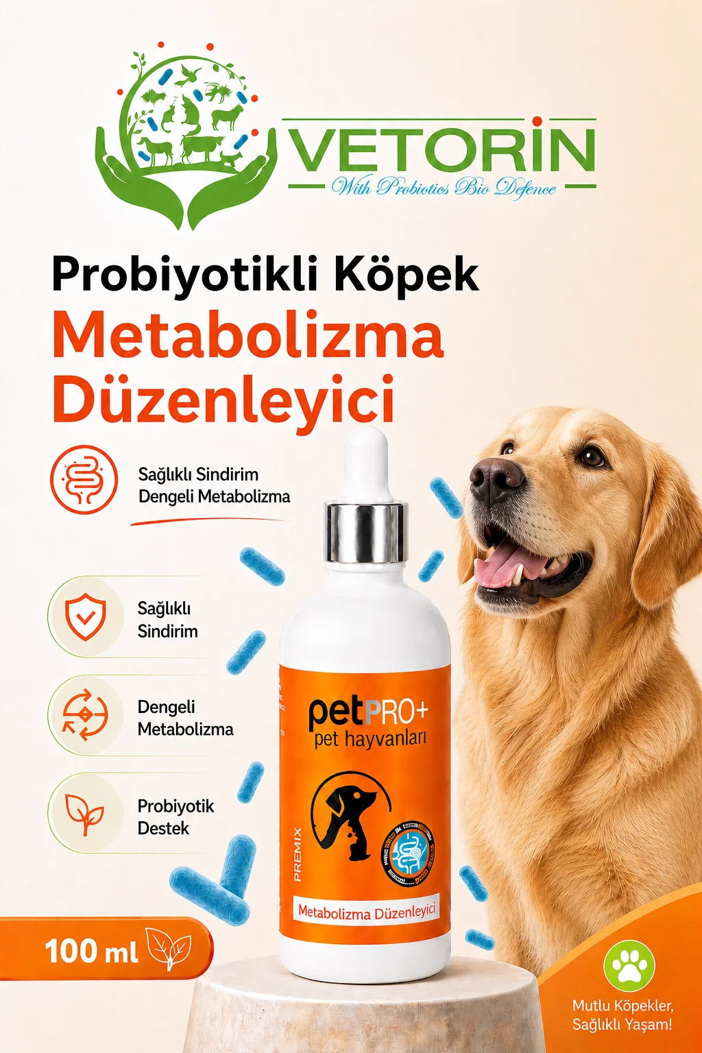 Köpek Probiyotik & Sindirim Sistemi Desteği 100 ml