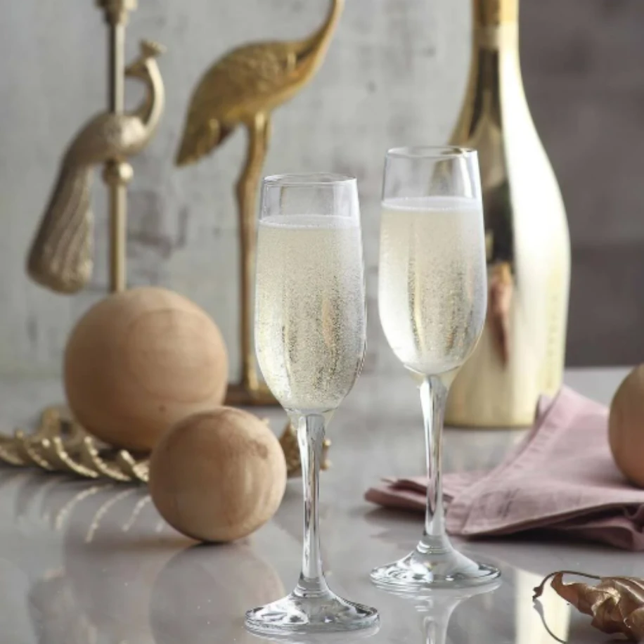 LAV Fame Cam Şampanya Kadehi 6'lı 215 ml Ayaklı (Kahve Yanı Su/Kokteyl Bardağı)