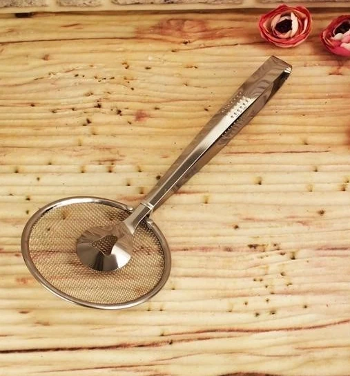 Çok Amaçlı Süzgeçli Paslanmaz Metal Haşlama Ve Kızartma Maşası