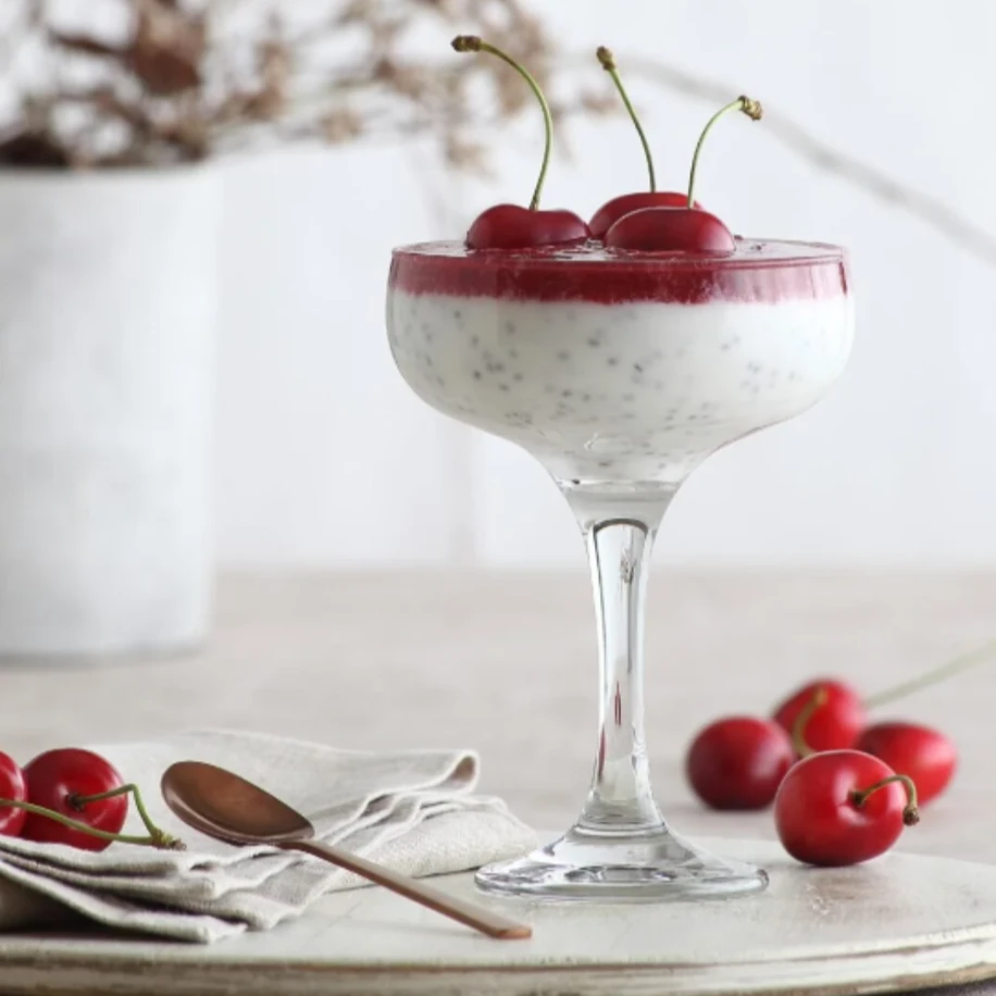 LAV Misket Cam Kokteyl Bardağı 6'lı 235 ml Ayaklı (Kokteyl Bardağı , Tatlı Servisi )