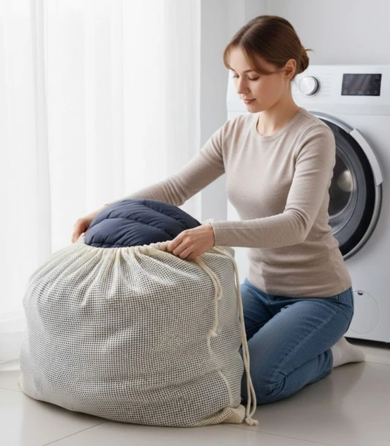 Battal Boy 120x150 cm Mont ve perde Yıkama Filesi – Extra Büyük, Dayanıklı ve Nefes Alabilir Çamaşır Koruma Torbası