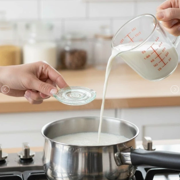 Cam Süt Kaynatma ve Taşma Önleyici Aparat 