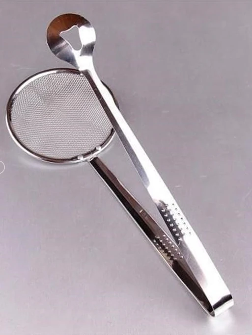 Çok Amaçlı Süzgeçli Paslanmaz Metal Haşlama Ve Kızartma Maşası