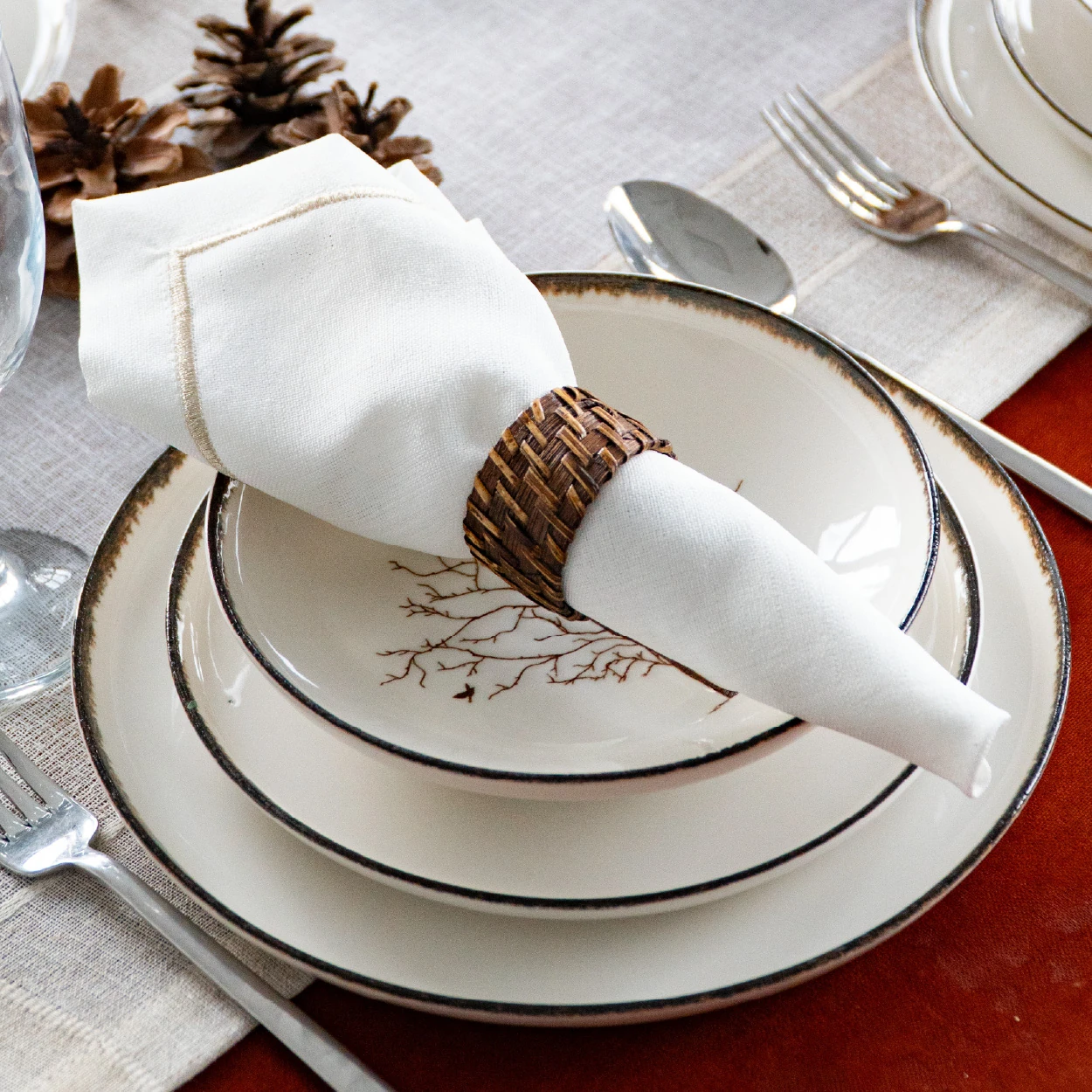 Life Tree Servizio di Piatti Porcellana