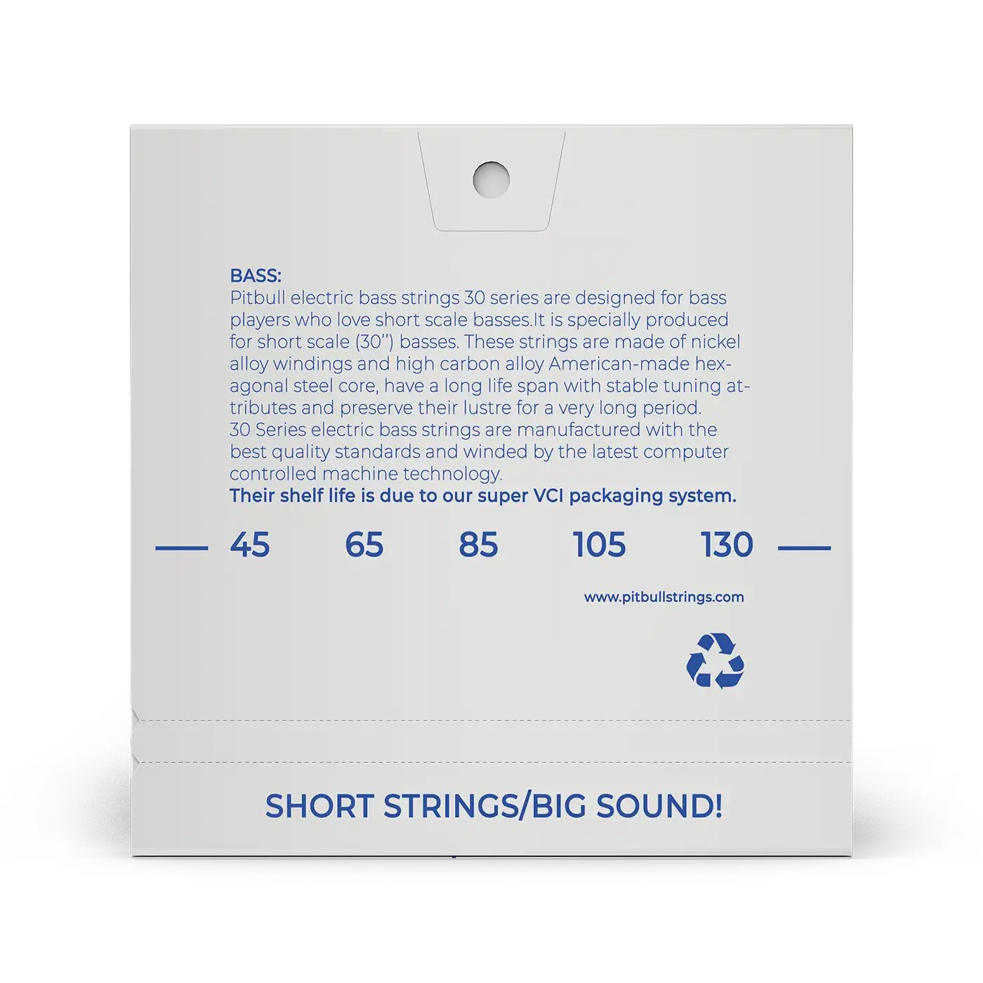 Pitbull Strings Short Scale 30 Seri Bas Teli 30 Inch Kısa Saplı Baslar İçin